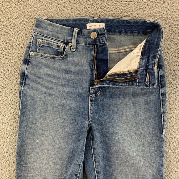 Good American Good Waist Crop Ripped With Chewed Hem Women's Jeans - Size: 0/25 - Picture 9 of 16